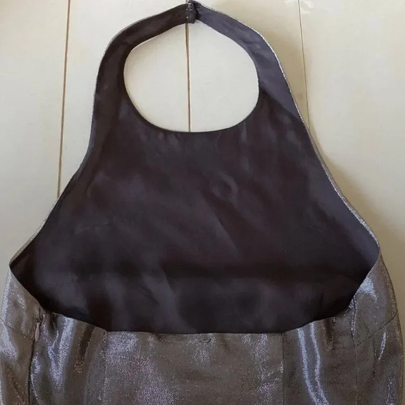 NWT Olcay Gulsen Silk Halter Neck Backless Maxi Gown - Picture 8 of 12